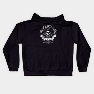 Blackbeard's Bar & Grill & Other Delicacies & Delights & Fishing Equipment Kids Hoodie